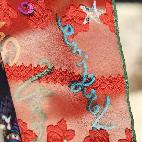 Vintage Rare Fendi 100% Silk Zodiac Square Scarf - Picture 7 of 8